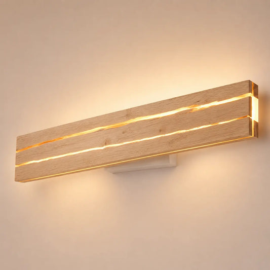 Applique Murale LED Bois Fissuré Nordique