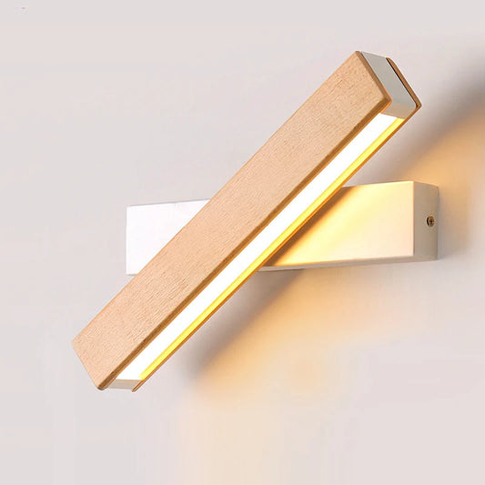 Applique Murale LED Bois Massif Style Nordique