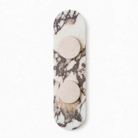Applique Murale LED Marbre Naturel et Verre Blanc