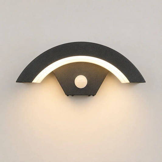 Applique Murale LED Noire 24W IP65 avec Détecteur