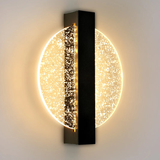 Applique Murale LED Ronde Film Argenté 25 cm