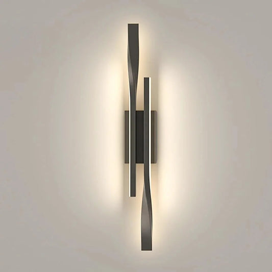 Applique Murale Noire Linéaire 16W Minimaliste